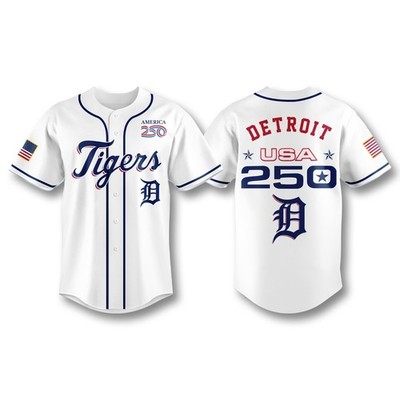 Tigers America's 250th Birthday 2026 Baseball Jersey