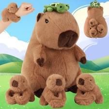 5 in 1 Capybara Plush Large Capybara Stuffed Animal with Babies, 12.8" Mommy ...