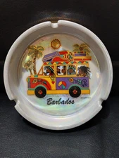 Barbados 5" Pearlessence Colorful Glass Ashtray New