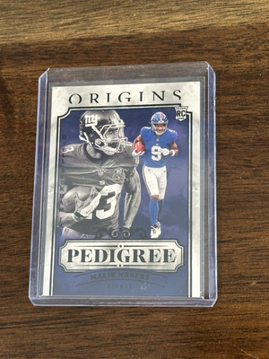 Malik Nabers RC 2024 Panini Origins Pedigree  CASE HIT OBJ #7 SP Giants Rookie