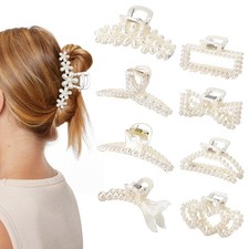 CWJCYTNSN 8 PCS Hair Clips for Women Large 1 Count Pack of 8 , Type 2
