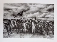 La Caballería by Raúl Corrales – Iconic Cuban Revolution Photograph – Signed