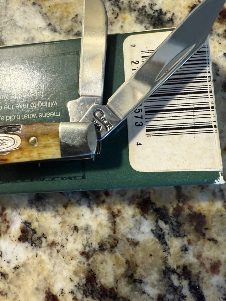 Cuchillo Case 6333 Pequeño Stockman Hermoso Hueso 1996 Foto 3 de 4