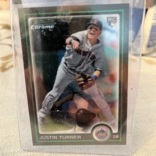 2010 Bowman Draft Chrome Justin Turner RC #BDP105 New York Mets Rookie