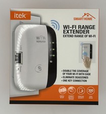New Itek Smart Home Wi-Fi Range Extender 300 Mbps, 2.4 GHz