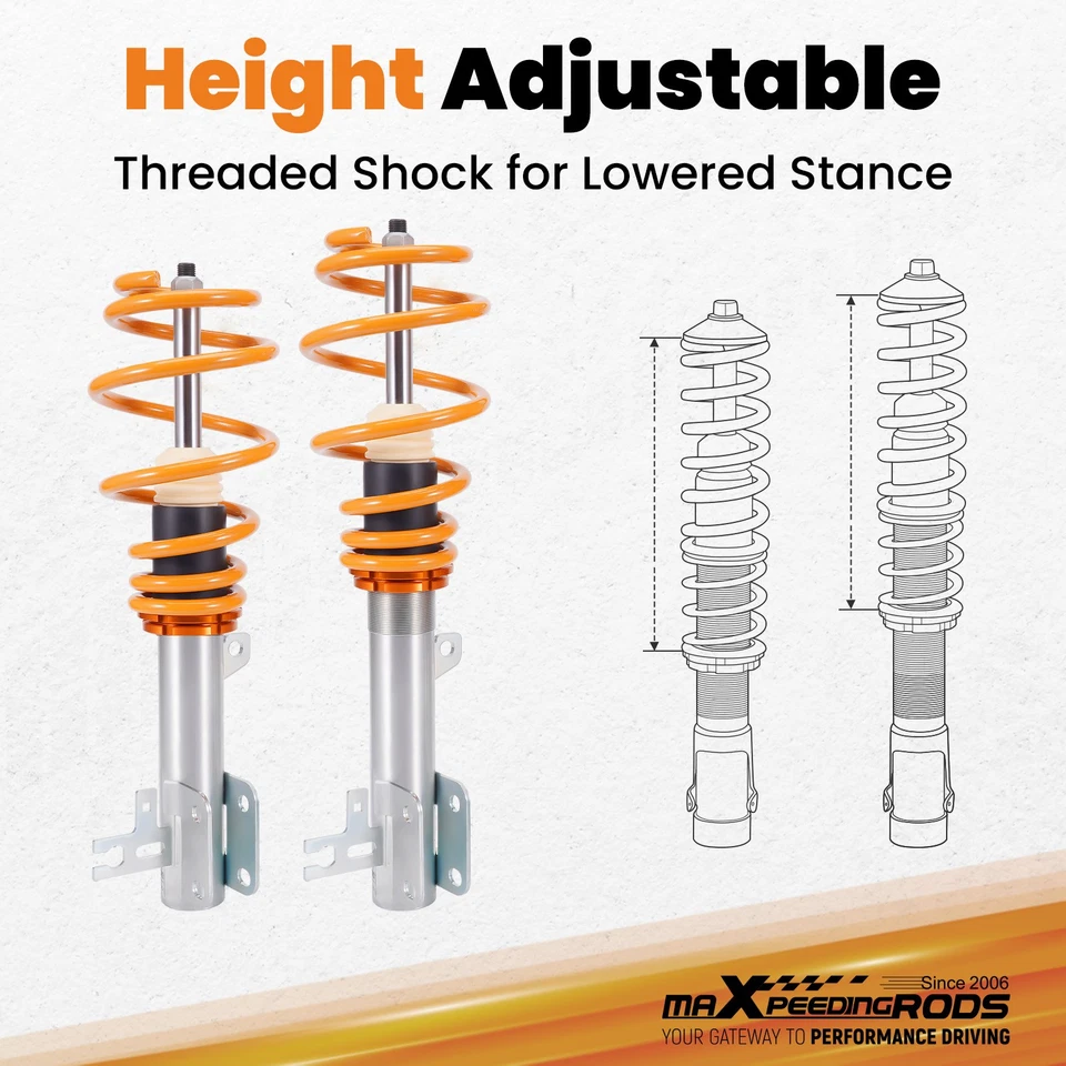 Doppio Tubo Coilover per Opel Astra H Mk5 2004-2010 Molla e Ammortizzatore - Immagine 4 di 4