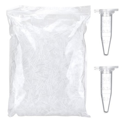 0.5ml Microcentrifuge Tubes 1000pcs, EO Sterilized Plastic Small Vials with C...