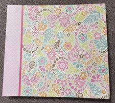 12x12 Pink Floral Scrapbook Album With Damage