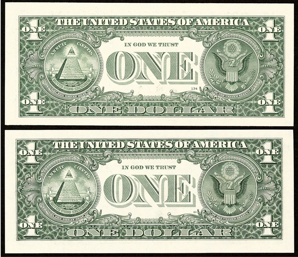 Near Solid # 11011111 7 Of KIND ( MATCHING SERIAL NUMBER ) TRUE BINARY $1 Set - Image 3 of 3