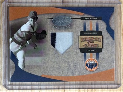 2005 Leaf Certified Materials Fabric of the Game Patch Don Sutton 24/25 Houston