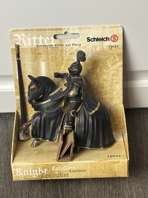 Schleich 70032 Schwarzer Ritter Black Knight On Horseback With Joust Retired NIP