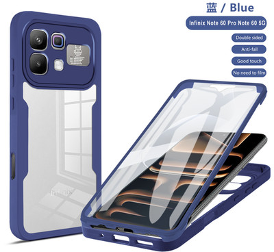 For Infinix Note 60 Pro, Luxury Case Hybrid Double Full Cover Soft Screen Film