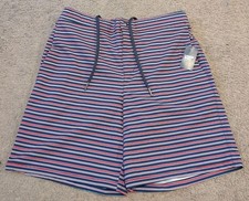 Lands End 7" Sunset Striped Swim Board Shorts New with Tags Men's Small
