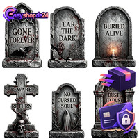 Grabsteine 6Er Set Halloween Deko Friedhof Mit KunststoffstäBen Garten Deko