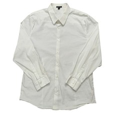 James Perse Shirt Mens 4 XL Long Sleeve Button Dress Stretch Made in Italy White