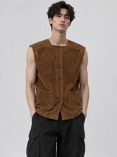 ISSEY MIYAKE vintage 80s I.S. Sport Corduroy  Brown Unisex S Size Archive Avant - product listing photo