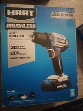 HART 20V Cordless 1/2" Drill/Driver Kit (Battery & Charger Included) New