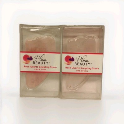 2 Plum Beauty Rose Quartz Sculpting Stone Lifts & Firms