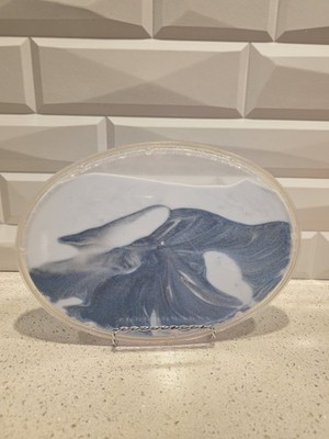 Vintage 1973 Wham-O Magic Window - Blue White Flowing Sand Art