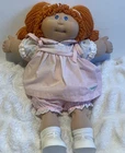 VTG Cabbage Patch Kid Girl Red Hair Blue Eyes made in Spain Head Mold #1 1985