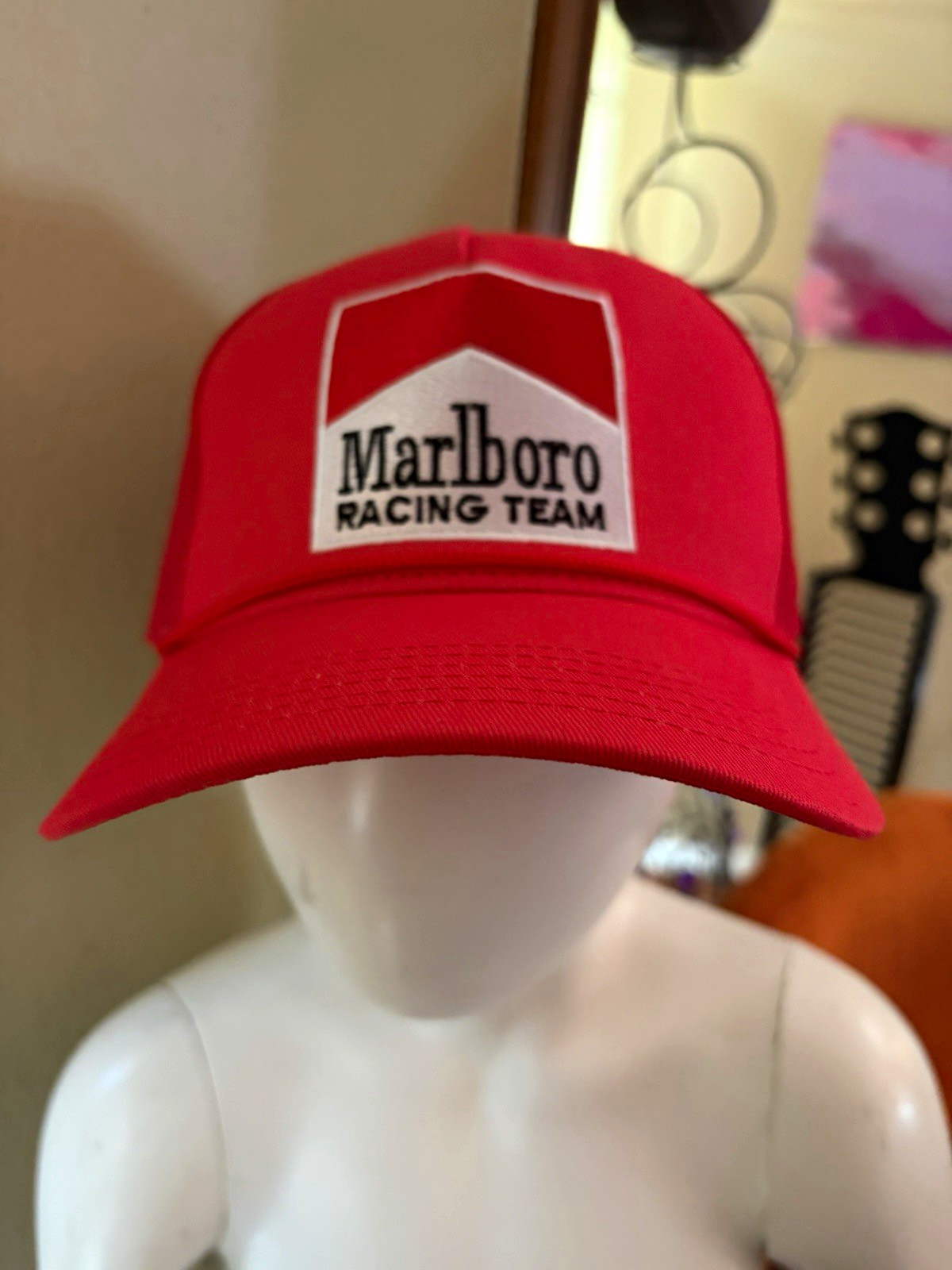Marlboro Racing Team Red Trucker Hat Snapback Adjustable Men's Size M