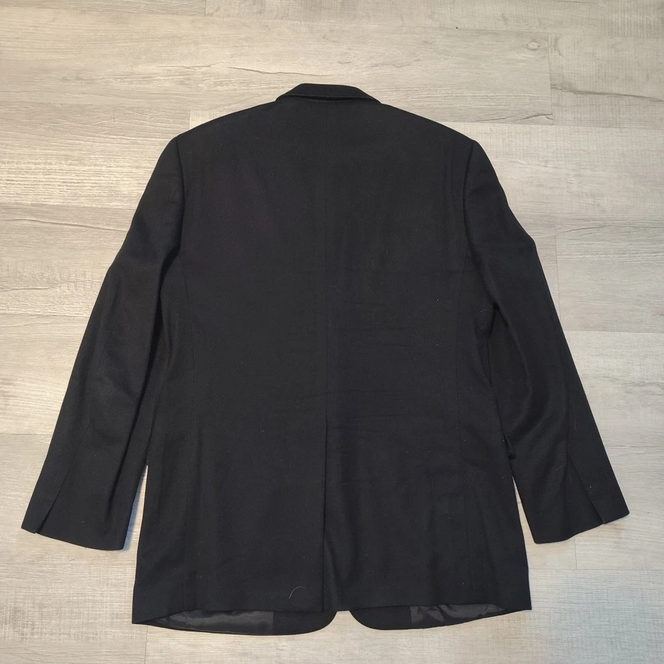 Abrigo Chaqueta Blazer Brooks Brothers Negro Loro Piana Cachemira 39 R Italia Formal Foto 2 de 4