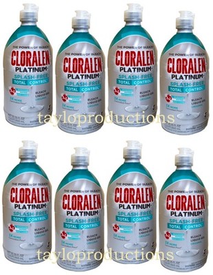 8 PACK- Cloralen Platinum Bleach Liquid Gel 20.29 Oz. for Home & Commercial Use