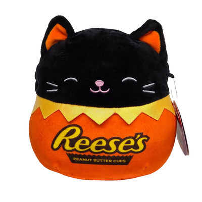 NWT Squishmallows Halloween Reese's 7” Black Cat Plush Toy Cotton