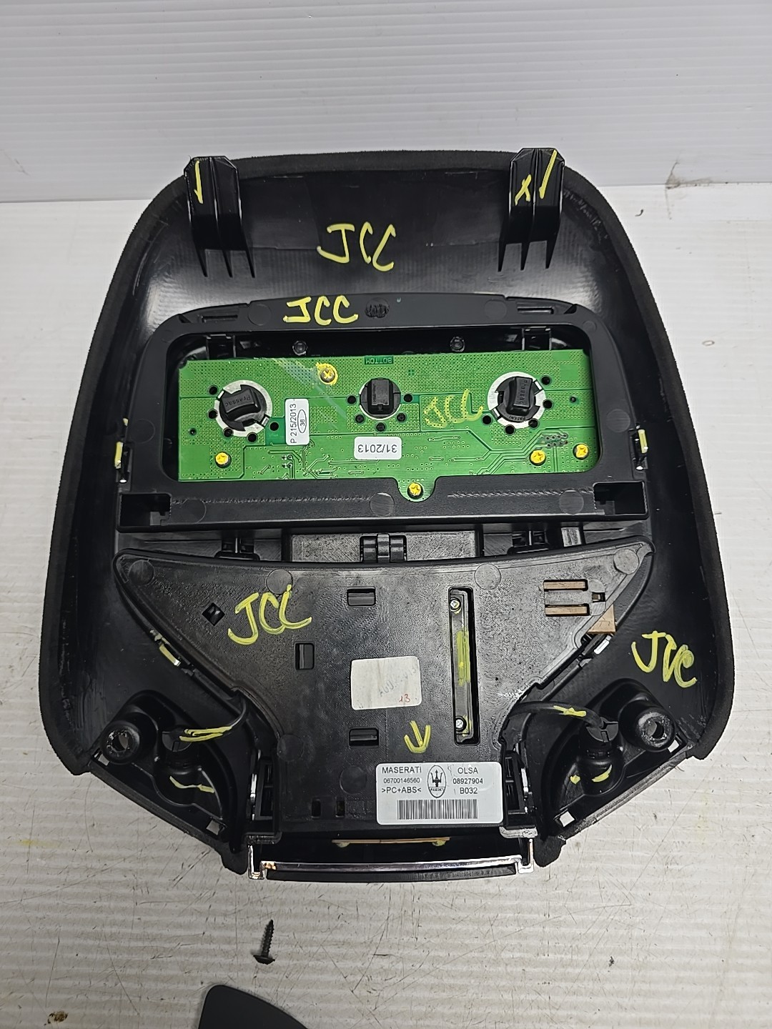 ✅2014-2016 Maserati Quattroporte Overhead Roof Console / Black Suede 6700701100