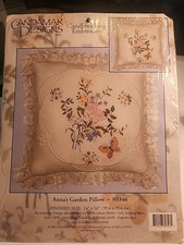 Candamar Designs New Candlewicking Embroidery Anna's Garden Pillow Style 80346