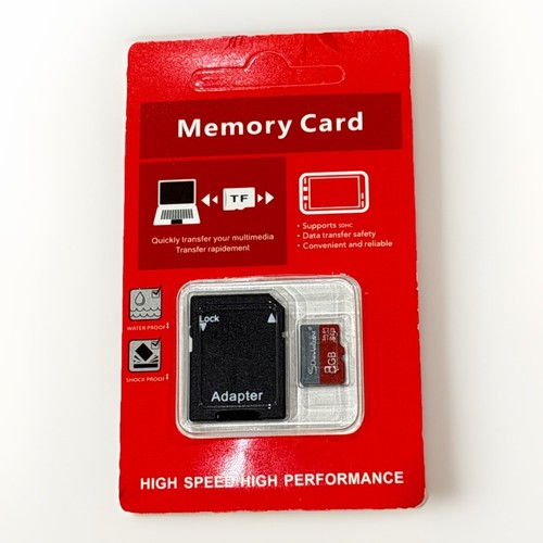 2-Pack 8GB Micro SD TF Memory Card w/ SD Adapter – Waterproof, High Speed