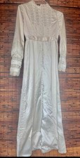 Vintage Silk Satin Wedding Dress XS