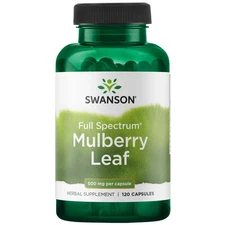 Swanson Mulberry Leaf Capsules,  500 mg, 120 Count
