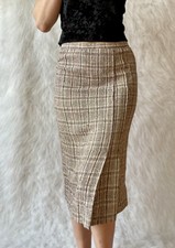 Vintage Handwoven Skirt Pure Silk - Minimalist Elegant Skirt 90s