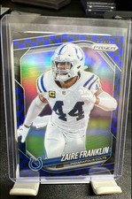 2025 Panini Prizm Zaire Franklin #91 Black & Blue Checker Colts
