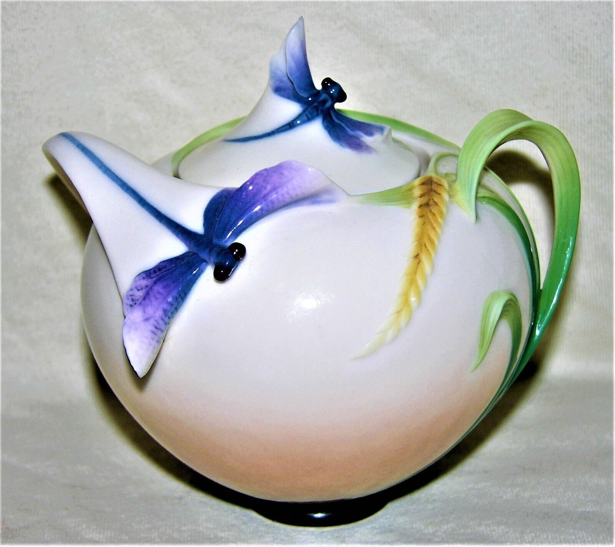 Franz Porcelain Dragonfly Sugar with Lid FZ00119 | eBay