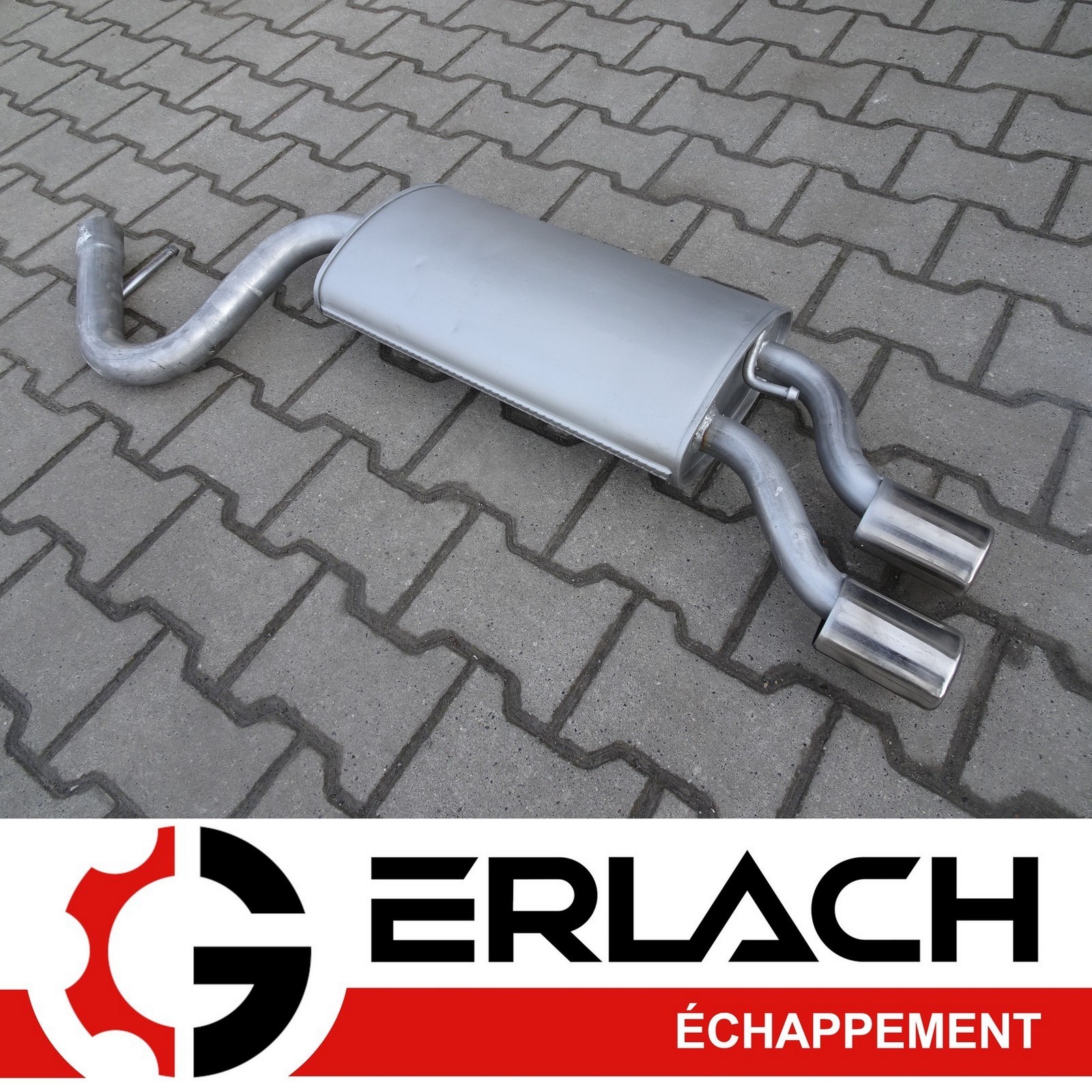 Silencieux arriere en acier aluminise pour Chrysler Stratus 2.5 LX V6 96-01