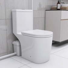 Upflush Toilet For Basement, 600W Macerating Toilet System With Powerful Dual