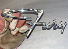 Vintage 6 1963 Plymouth Fury Fender Emblem 2417200 With Mounting Pins
