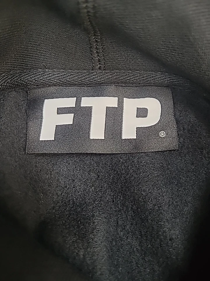 Sudadera con capucha negra con logotipo FTP para hombre talla XL Foto 3 de 4
