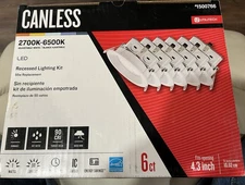 Utilitech Canless 4.3" LED 2700k-6500k 580 Lumens Dimmable 6ct #1500766 NEW