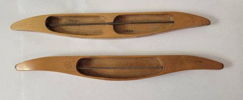 Rare Double Boat Hughes Fawcett Hand Loom Shuttle & Extra Boat Shuttle - Used