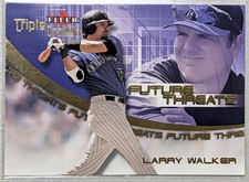 MLB 2001 Fleer Triple Crown Future Threats Colorado Rockies Larry Walker #4FT