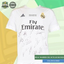 Cristiano Ronaldo  Real Madrid Team Signed 2016 CHL Winners Home Jersey
