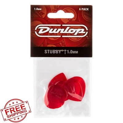 Dunlop Stubby 1 Plectrums Guitar Picks Pack of 6