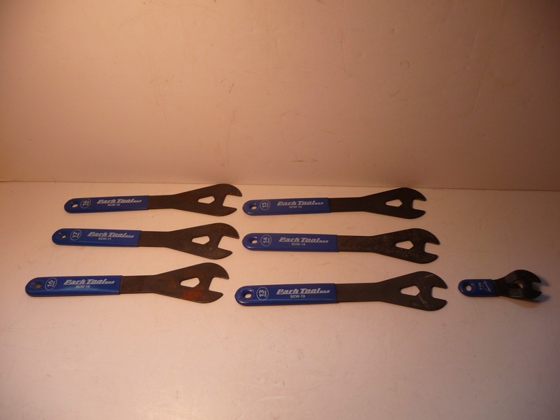 Lot of 7 park tool wrenches SCW-18 17 16 15 14 13 & BO-3