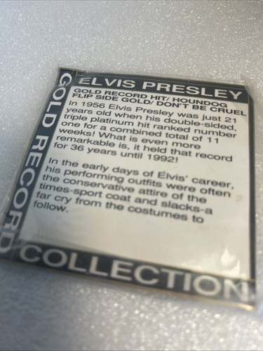 Mini Elvis Presley Gold Record Mini LP Houndog & Don’t Be Cruel - Picture 3 of 3