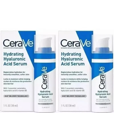 2 X New CeraVe Hydrating Hyaluronic Acid Serum Ceramides For All Skin Types 30ml