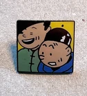 TINTIN / HERGÉ PIN'S CARRE ENAMEL CORNER No. 254 BLUE LOTUS Perfect Condition