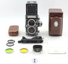 Rolleiflex 2.8E C. Zeiss Planar 80mm f2.8 TLR Camera Set Hood Filter Case Strap